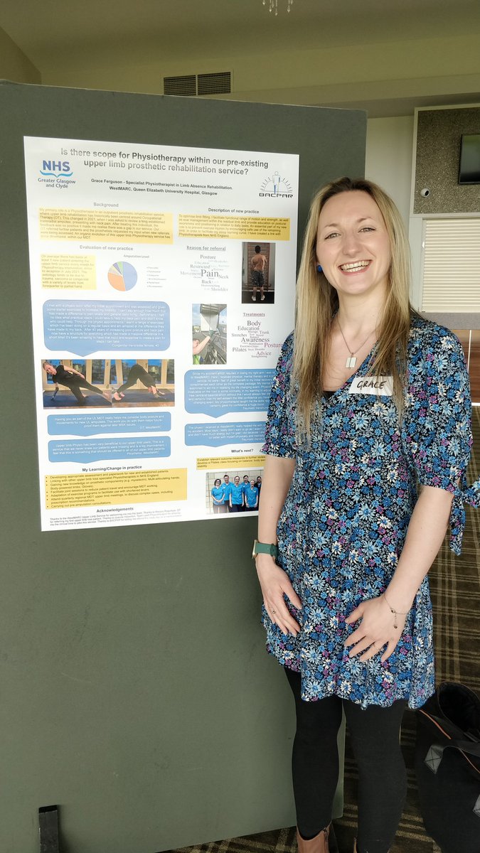 Poster is up! Representing WestMARC and BACPAR at the APPN study day with my service redesign in upper limb loss prosthetic rehab @NHSGGC @NHSGGCsouthAHP @BACPAR_official #APPNStudyDay23