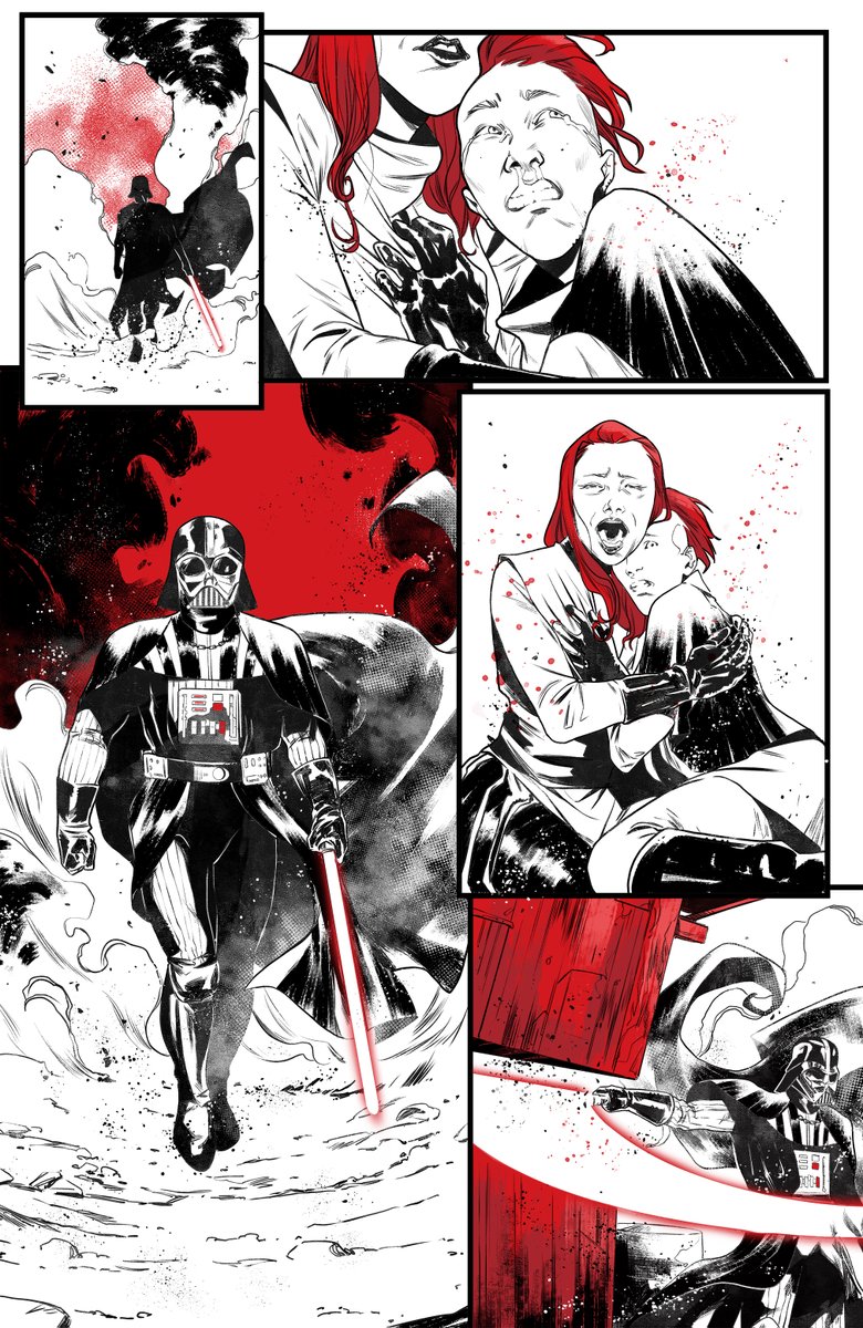 Darth Vader Black White and Red #2 is out!! with a story by @victoriaying and me! here are some extracts...don't miss! #starwars #marvel #marvelcomics #art #digitalart #comicpages #comicartist #DarthVader
