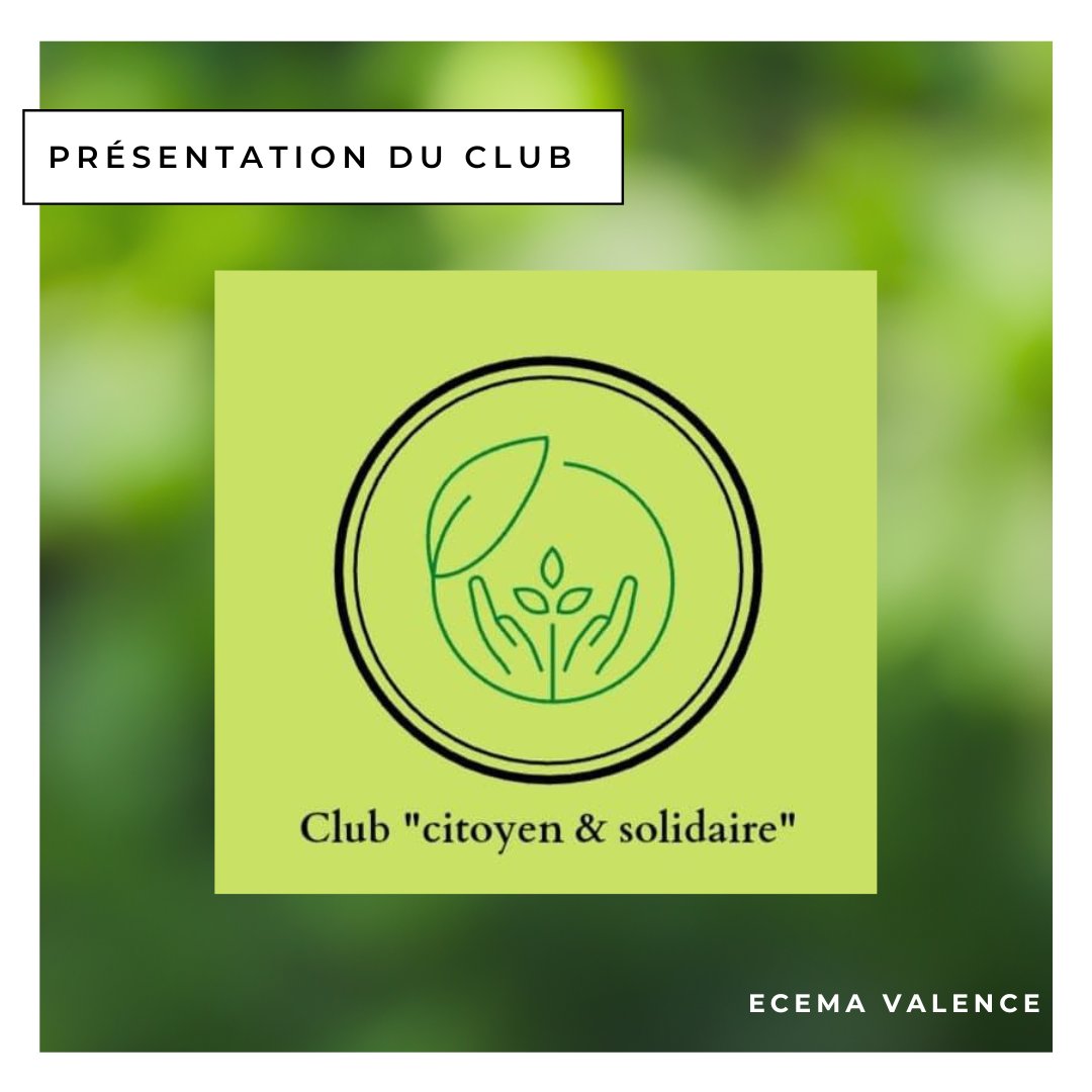 Dans une démarche responsable, écologique, et citoyenne, des étudiants de l’Ecema Valence se sont lancés dans la création du club citoyen et solidaire.
Leurs actions sont menées sur 4 thématiques : 𝗦𝗼𝗹𝗶𝗱𝗮𝗿𝗶𝘁𝗲́ - 𝗣𝗿𝗲́𝘃𝗲𝗻𝘁𝗶𝗼𝗻 - 𝗦𝗮𝗻𝘁𝗲́ – 𝗘𝗰𝗼𝗹𝗼𝗴𝗶𝗲 💚