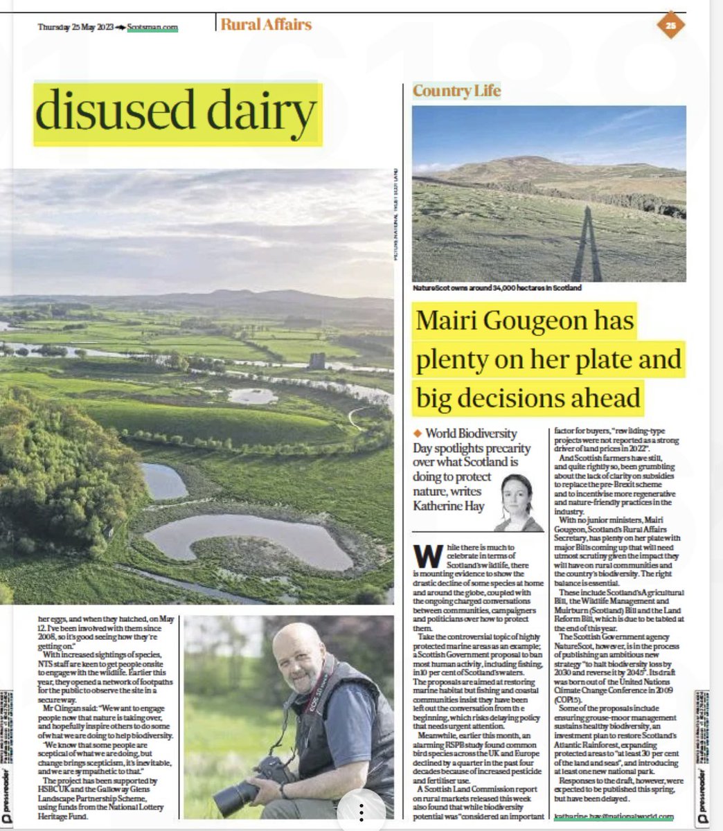 gallowayglens's tweet image. Brilliant to see coverage in the @TheScotsman of the progress on the Threave Landscape Restoration Project #2YearsIn @N_T_S  @HeritageFundSCO  #InGallowayItHappens