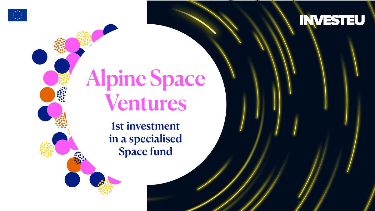 Introducing Alpine Space Ventures, the 1st investment in a specialised #NewSpace #tech fund under #Investeu, also with the backing of ERP 🇩🇪 and Cassini.  Together💪we are growing the nascent space tech ecosystem in Europe 🇪🇺 bit.ly/3BVMMgb
