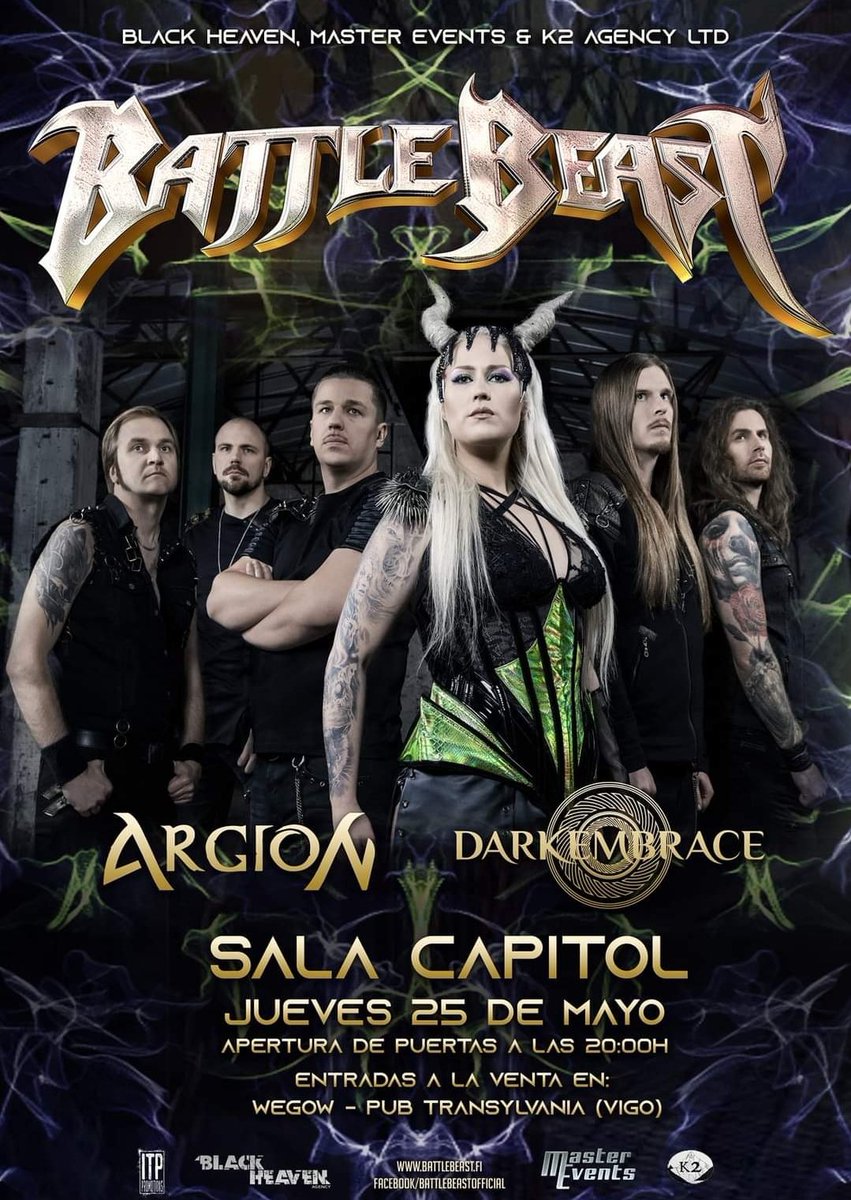 Y esta noche de conciertazo a la @SalaCapitol con @eloyloal para ver a @DarkEmbraceBand @BattleBeast y @ARGION_OFICIAL 🤘🍻
#BattleBeast #DarkEmbrace #Argion