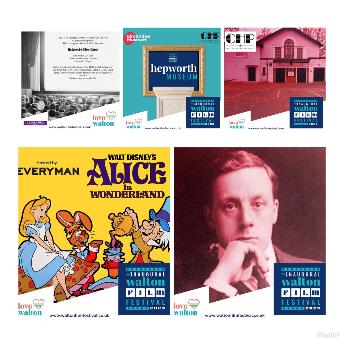 A BUSY day for the Film Festival from Love Walton… 
2pm- 4.15pm - The Elmbridge Museum from @ElmbridgeBC shares information and objects relating to The Playhouse Theatre and Cecil Hepworth, talks at 2.30pm and 3.30pm.

/2