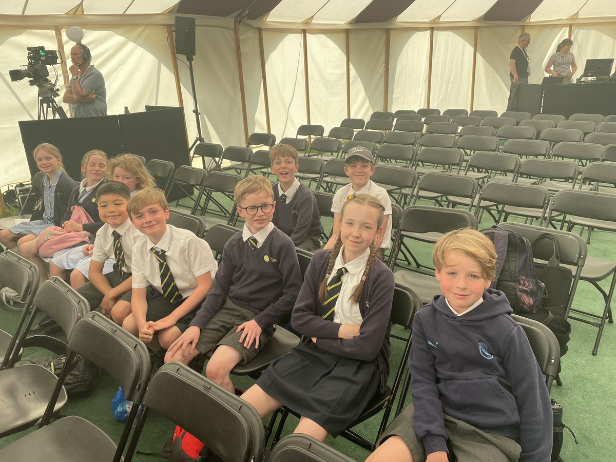 Sat ready for our first author talk of the day with @chaestrathie. We are so excited to listen to him! <a href="/hayfestival/">Hay Festival</a> #gorseybookclub #gorseyparliament