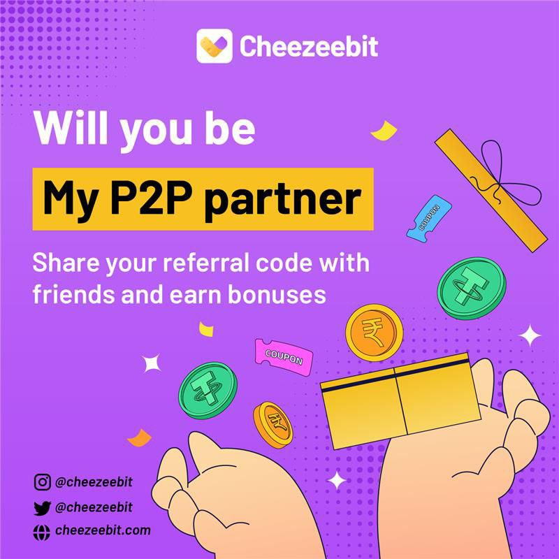 cheezeebit's tweet photo. Share your referral code with friends and earn bonuses only on our P2P Platform - Cheezeebit .

#USDT #tether #Crypto #TrendingNow #viralnews #Bitcoin #P2P #MONEY #SatoshiNakamoto #cheezeebit #BONUS https://t.co/0oZdRGAZNh