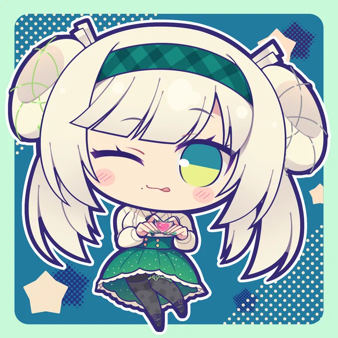 (๑╹ᆺ╹)Skebにてゆずれな様()のアバター描かせていただきました～!!!!白を基調に高貴な佇まい感じるお嬢様感あります!本人様のツイッターで他にもいろんな可愛いアバター見れるよ!!! #skeb