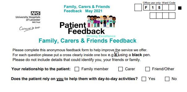 Have you got Family, Carers & Friends Surveys available on your ward - call or email Patient Experience to get these in place! @carolbrad1 @sueburtonDCN @Leic_hospital #CarersWeek2023