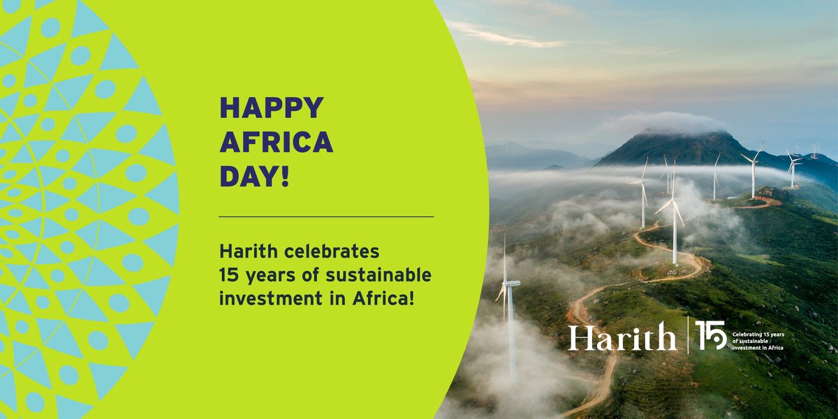 Happy Africa Day to all her people! Harith celebrates 15 years of sustainable investment in Africa! Through our investment in critical infrastructure development, we can help unlock sustainable value, economic growth and prosperity in Africa. 

#AfricaDay