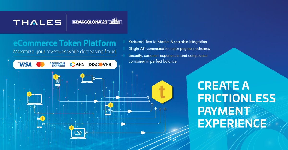ThalesDigiSec's tweet image. We are excited to be attending #MRCBarcelona2023 this year!

Join us to learn about our #NetworkToken services, based on our Thales #eCommerce token platform.

📅 29 May – 31 May 2023
📍 CCIB, Stand 508 

Learn more about network tokens here:
thls.co/NRwP50Ortai