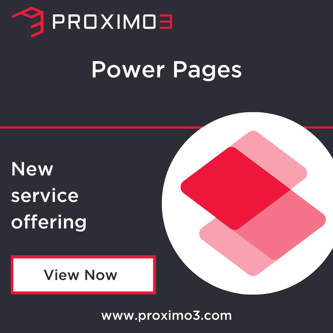 #PROXIMO3 delivers a rich Power Pages ‘Experience as a Service’ to support customers in creating a portal website quickly and easily while providing powerful features.

Visit prx3.co/powerpages to find out more

#PowerPages