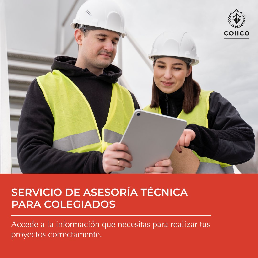 COIICO (@coiico_) on Twitter photo Para poder acceder a la información necesaria que tus proyectos necesitan, consulta y resuelve dudas con nuestro servicio de Asesoría Técnica para colegiados.
👉 Puedes escribir a: tecnigogc@coiico.es Para poder acceder a la información necesaria que tus proyectos necesitan, consulta y resuelve dudas con nuestro servicio de Asesoría Técnica para colegiados.
👉 Puedes escribir a: tecnigogc@coiico.es