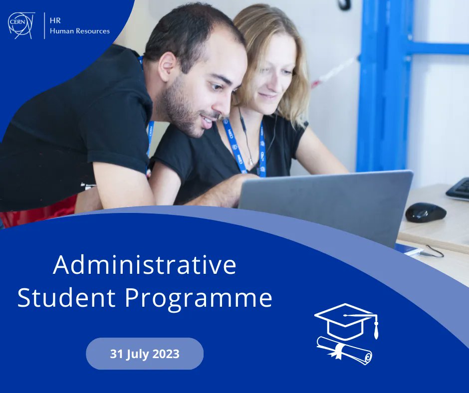 If you are studying towards a bachelor’s or master’s degree in a business field, join our Administrative Student Programme for a full-time internship before you even leave university. Learn more: cern.ch/zfhry Deadline: 31.07.2023 #CERN Take Part!