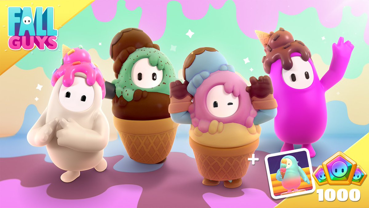 The 'Bubblegum Sundae Pack' is now available! 🍦

#FallGuys