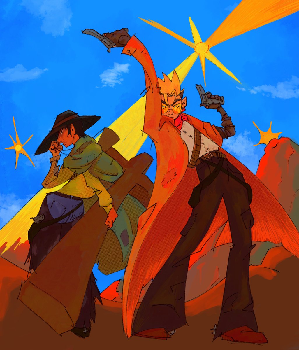 fishfeetsticks's tweet image. wild wild outer space #trigun