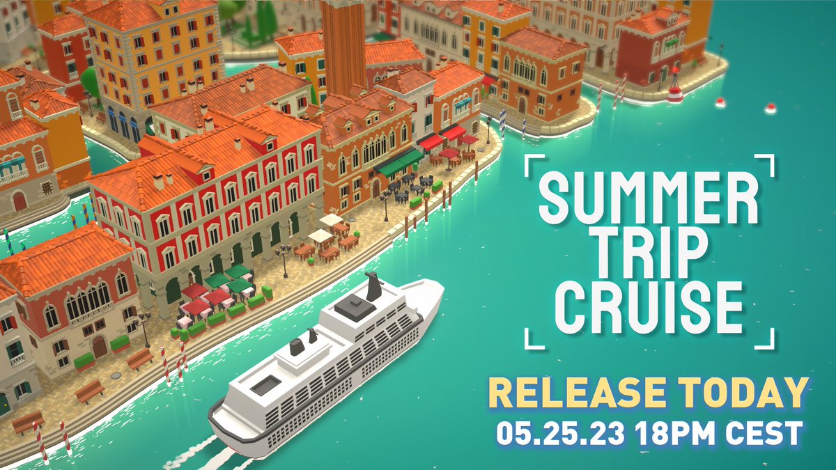 GiusCaminiti's tweet photo. The cruise is just 3 hours away!!🤩

SUMMER TRIP CRUISE launches TODAY at 18:00 CEST on Steam. Don't miss it!🛳🚢 https://t.co/8ub95yFZNB