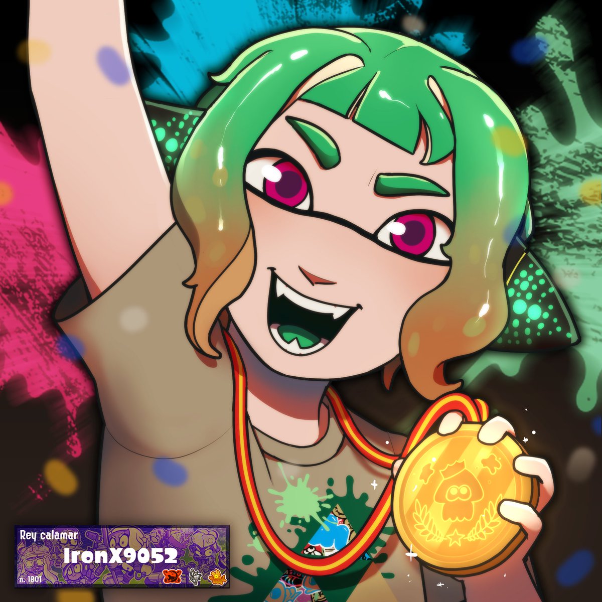 SplatoonES's tweet image. ¡Aquí está el premio del #ReyCalamar! 👑🦑

AJ se ha vuelto a lucir con este dibujo el cual ha ganado @IronX9052 . ¡Esperamos que te encante como a nosotros! 🍃

Aquí os dejamos el Instagram de AJ.
¡Dadle mucho amor!💖
instagram.com/silly.peony/