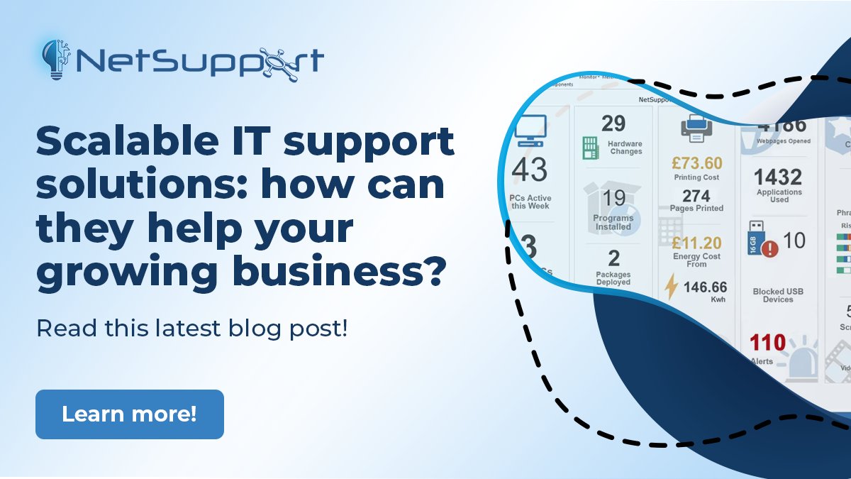 NetSupportICorp's tweet image. Check out our latest blog about scalable IT support solutions and how they can help your growing business mvnt.us/m1412397

#ScalableIT #ITSupport #GrowingBusiness