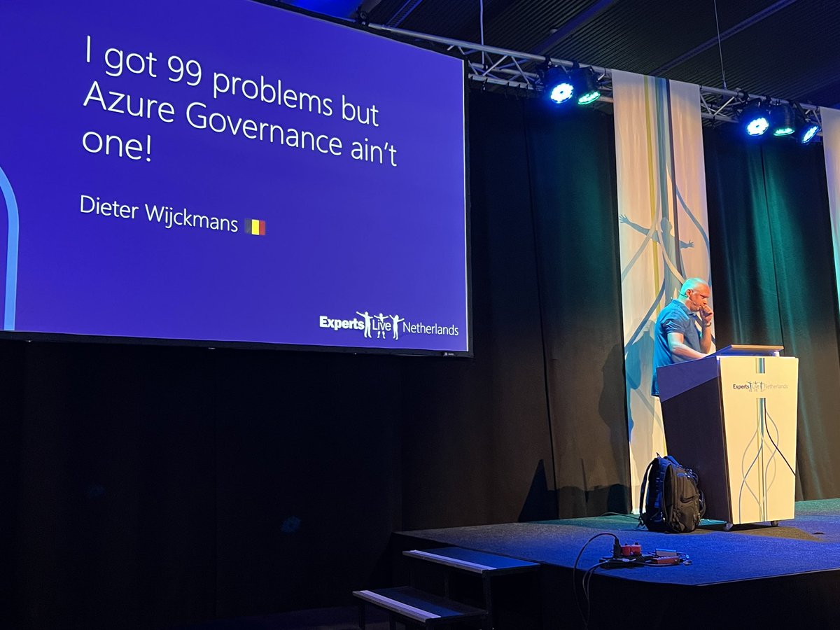 #expertslive <a href="/DieterWijckmans/">Dieter Wijckmans</a>  sessie over Azure Governance.