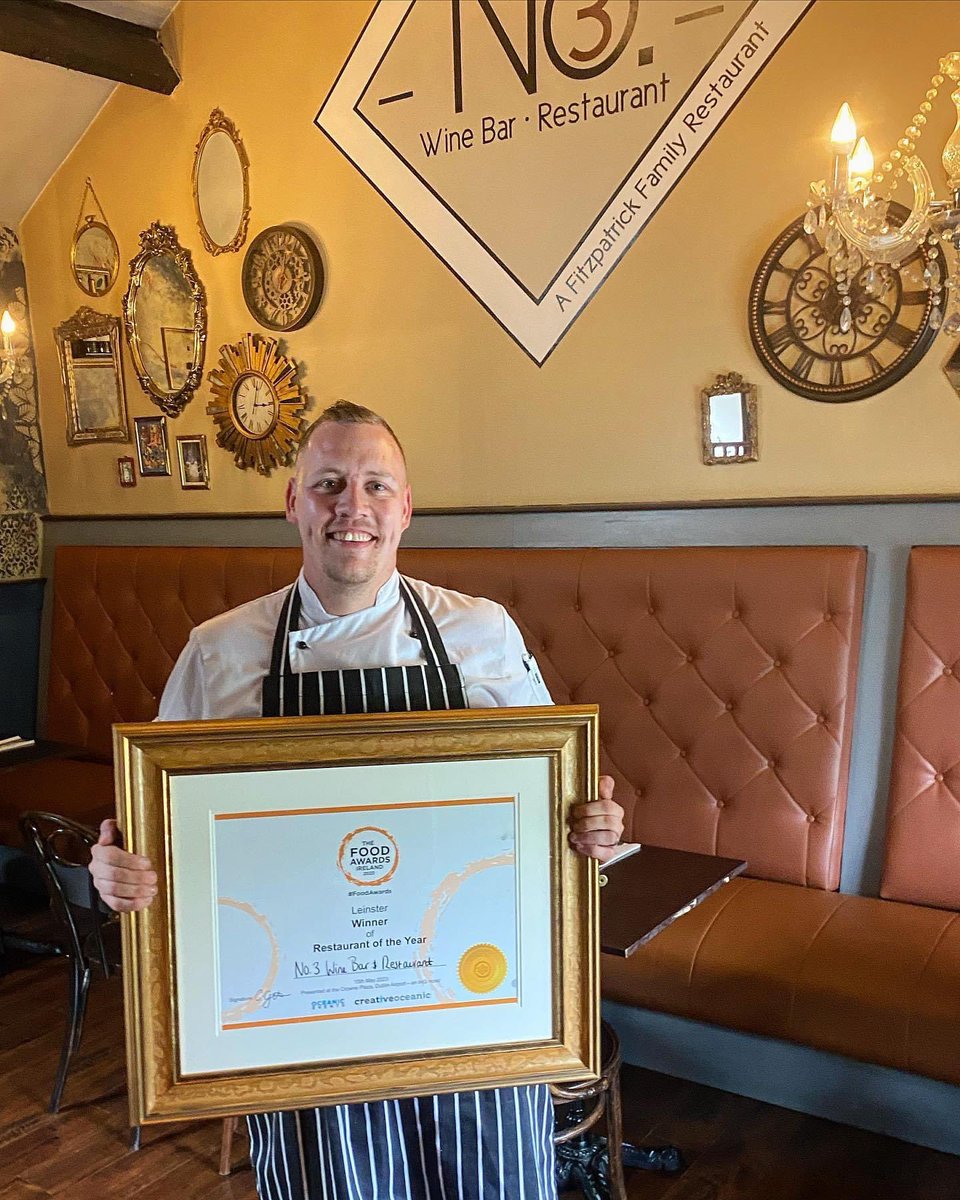 jamiepower10's tweet image. Over the moon to receive this award 🥇 🏆 thanks to my hard working kitchen team for all the behind the scenes work we do 🏆🫶 #louthchat #chefsroll #irishchef #cheflife