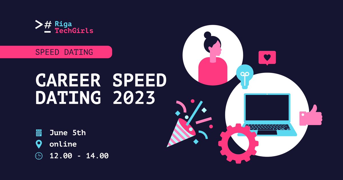 😍We are happy to invite you to our now yearly Riga TechGirls "Career Speed Dating 2023" event, that aims to bring together tech talent and digital-minded companies for a speedy recruitment process.

👉More information: fb.me/e/3v32JKTHr