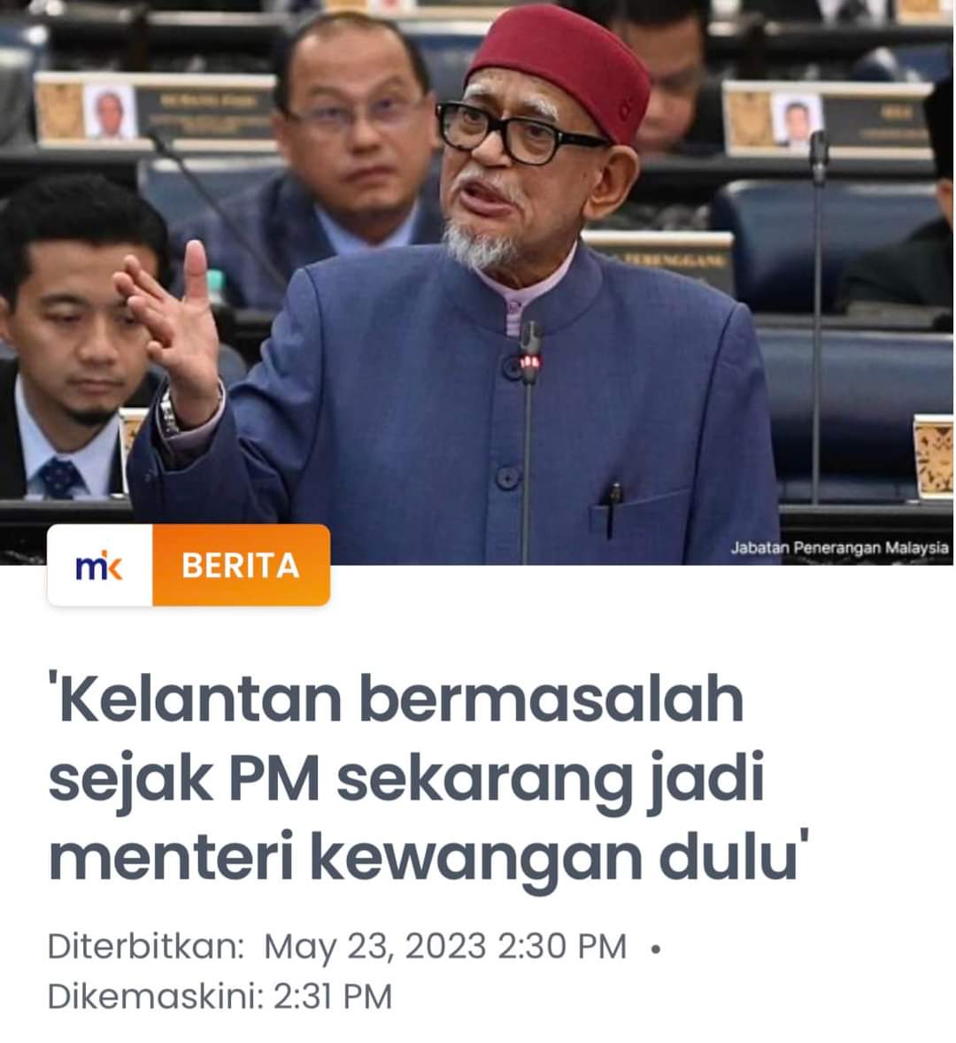 FyrolIkram's tweet photo. Semalam Presiden PAS Tuan Guru Tan Sri Dato Sri Haji Abdul Hadi Awang telah menuduh pembangunan negeri Kelantan telah disekat bermula sejak PM sekarang (Anwar Ibrahim) menjadi Menteri Kewangan. 

Untuk rekod Anwar menjadi Menteri Kewangan dari 1991-1998

Disini bebenangnya.. https://t.co/WrT7p03APj
