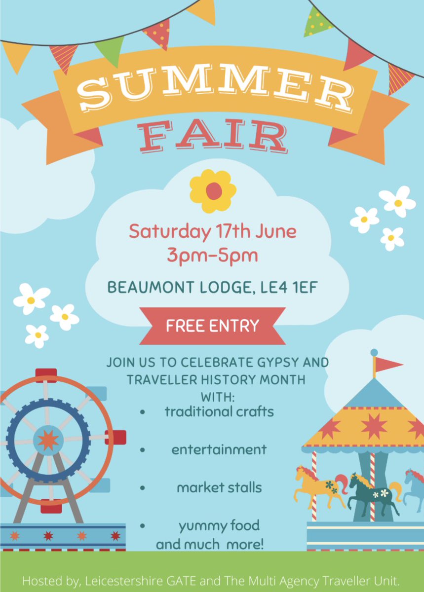 As part of our #GRT history month celebrations we will be hosting a family celebration - pop along, all welcome.