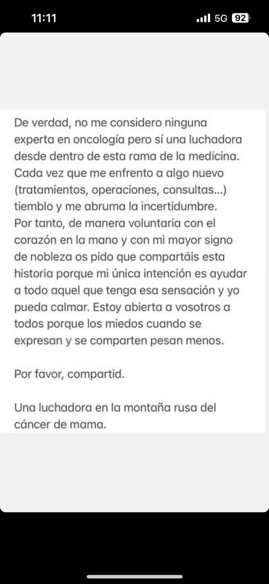 Si podéis, compartid.

Mi otra red social donde más visualizo la enfermedad es instagram: mariavidal93

Gracias de corazón ♥️