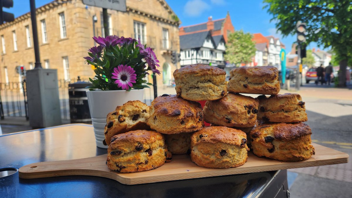 Bore Da - Good Morning #scones 

Summer is here and Rick's scones are back on the counter perfect with jam and clotted cream 😋 

#NorthWalesSocial #totallymold #dogfriendlynorthwales #Mold #Flintshire #northwales #coffee #breakfast #takeaway