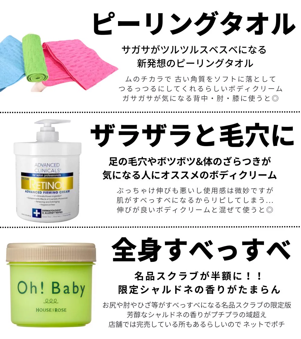 夏に向けて．．．ウルッと透明美肌になりたいボディケアアイテムをズバッと紹介‼