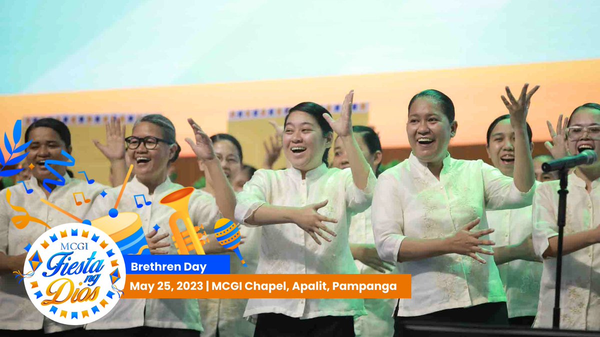 The MCGI Fiesta ng Dios, inspired by Luke 14:13-14, brings people together to honor the Almighty with His love at its core and offers joyful activities for attendees to embrace. 

To God be the glory! 

#MCGIFiestaNgDios 
#MCGIBrethrenDay