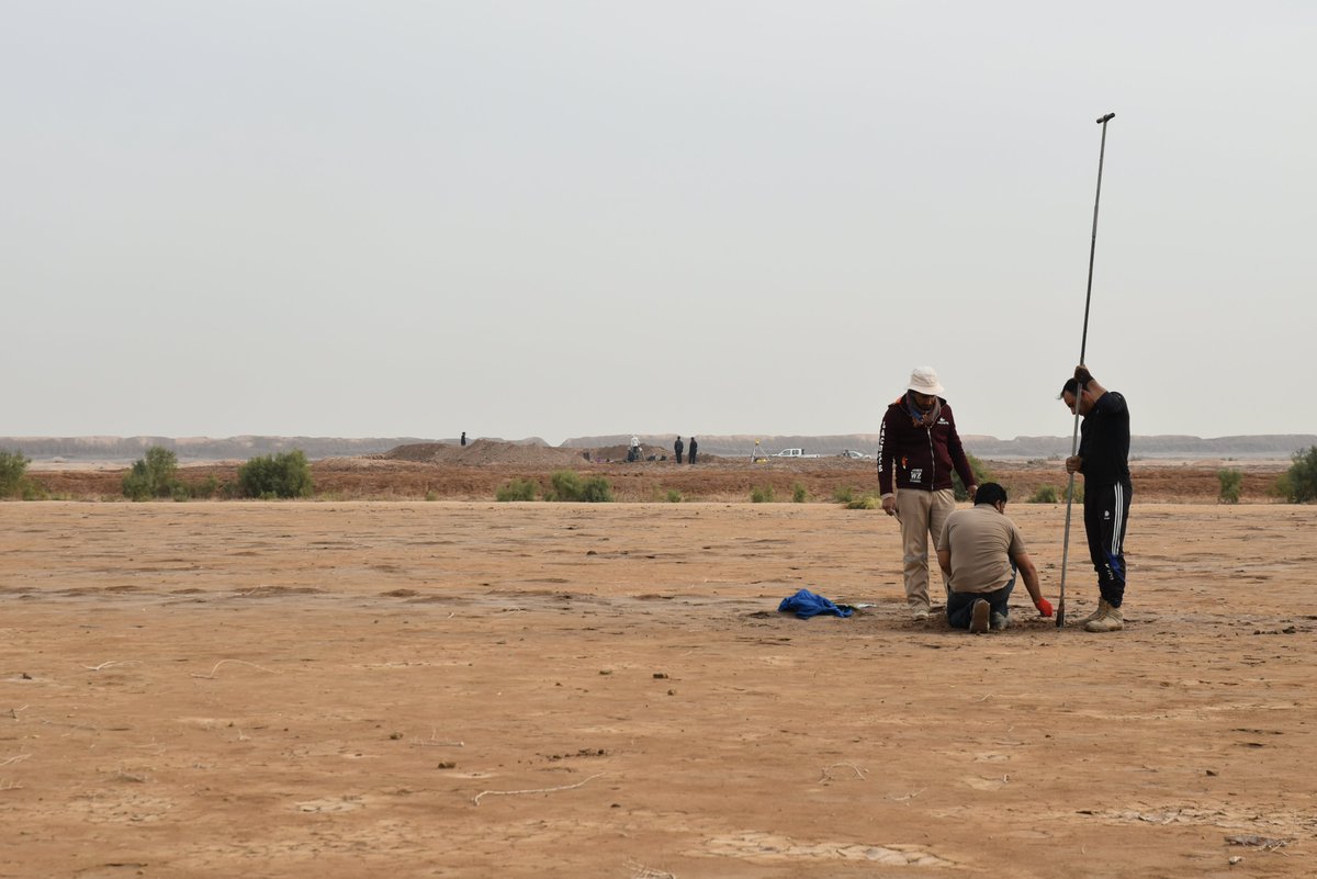 GSBelgium's tweet photo. #GSBprojects Le projet #CharaxSpasinou étudie l'ancienne ville de Charax, sud de la #Mésopotamie. Le SGB explore ses environs, cartographie les paléotracés des fleuves et reconstruit le paléoenvironnement avec #Télédétection &amp; #Sédimentologie. Financement @dfg_public @UniKonstanz https://t.co/5ybWWe0xJt