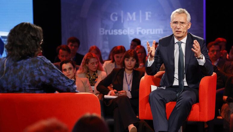 🇱🇹On the road to Vilnius #NATOSummit, @NATO SecGen @jensstoltenberg highlighted key preparations for the great event.

Find out more about the discussions shaping the future of the #Alliance which took place during the @gmfus #BrusselsForum 👉🏻 bit.ly/3MWz56W