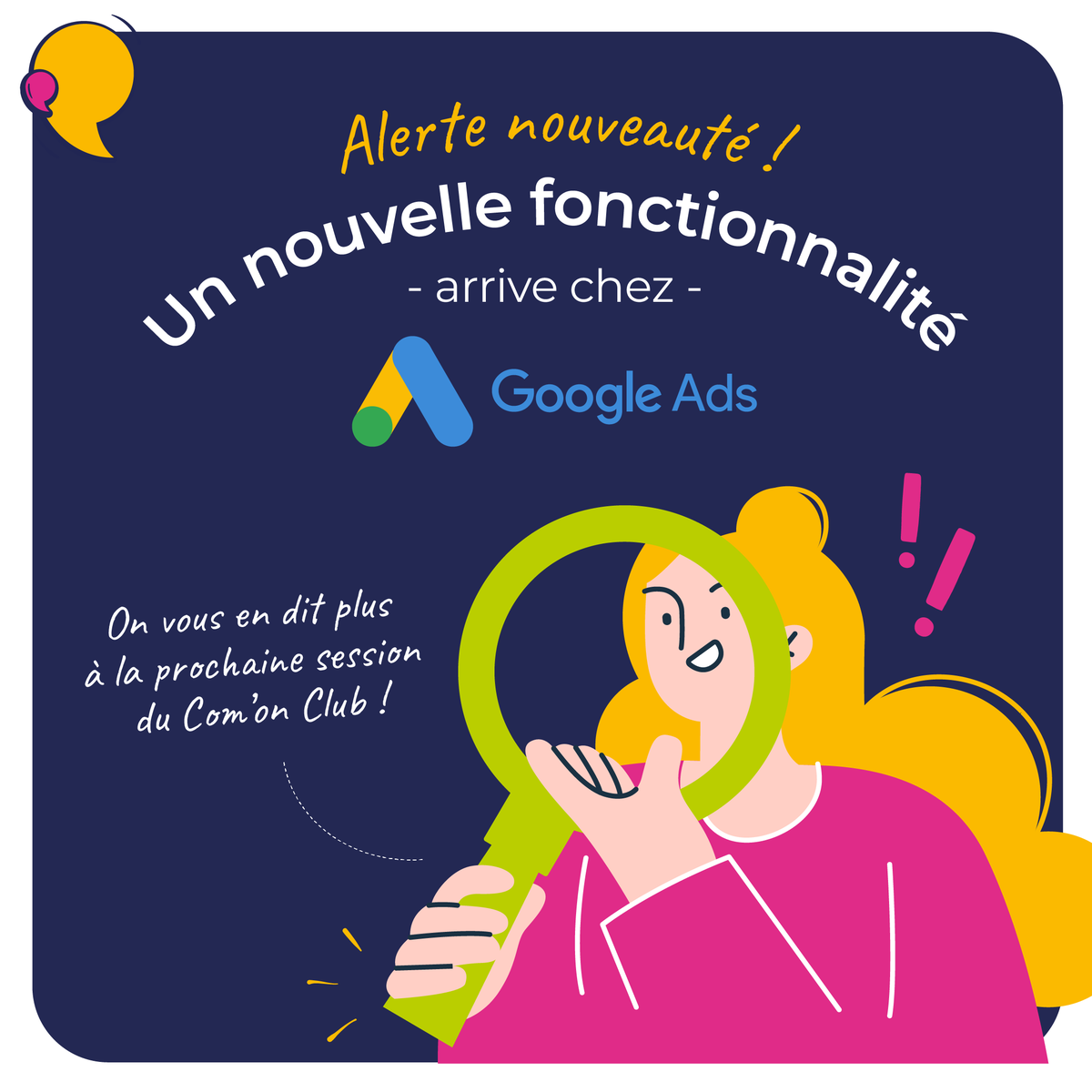 Qui a dit que faire du SEA c’est compliqué

Ce n’est pas <a href="/Google/">Google</a>.
Le moteur de recherche vient de lancer une fonctionnalité sur <a href="/GoogleAds/">Google Ads</a>, qui facilite la conception des publicités avec l’IA.

Pour en savoir plus on se donne RDV le 06 juin à Reims pour une formation sur le SEA.