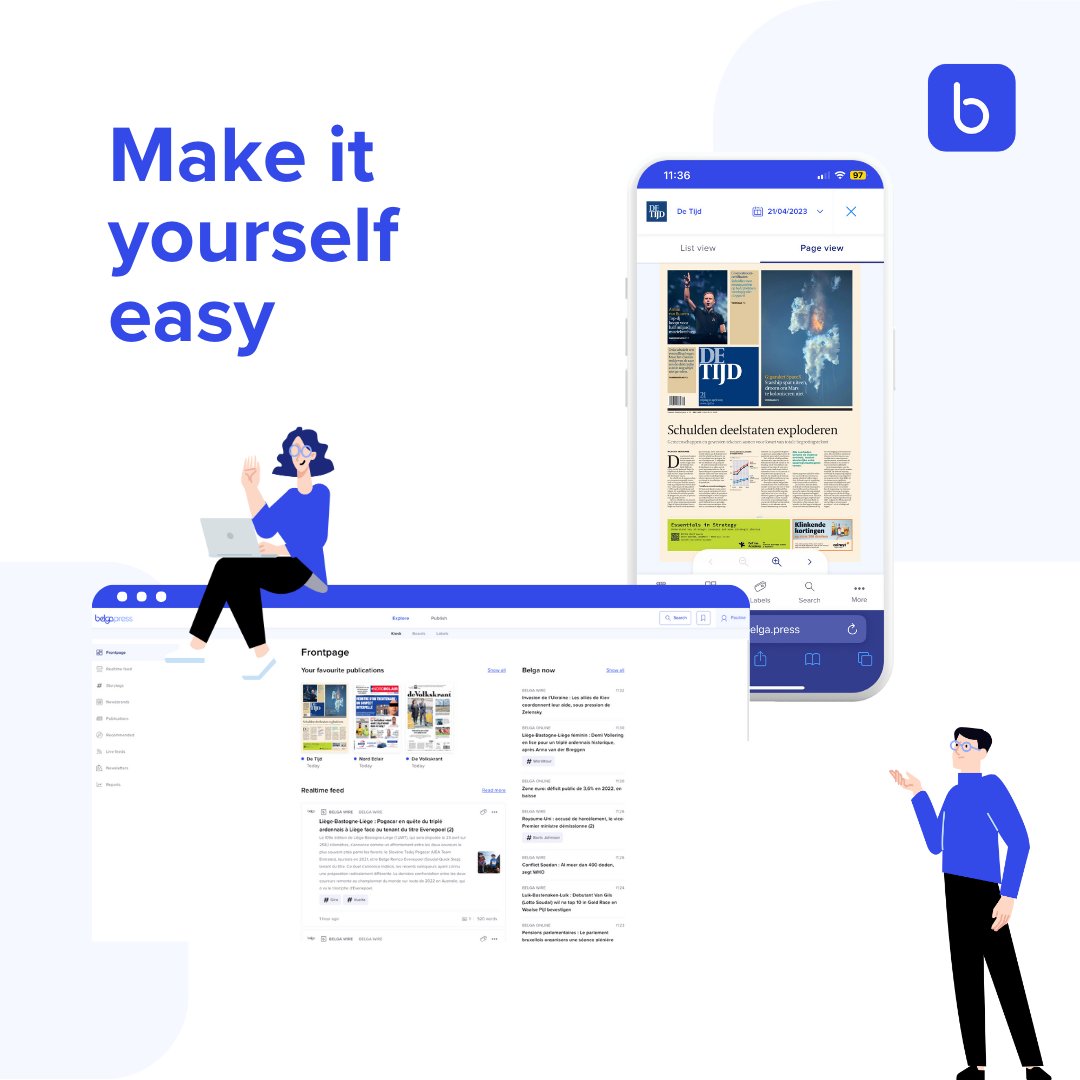 Make it easy on yourself and save time with Belga.press. 🙌 Our press database and licenses make it easy to find and share press content, without having to pay for all the separate subscriptions.  

👉 Request your demo account now and enjoy the benefits: