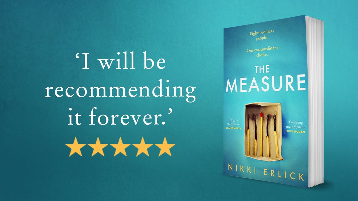 A very happy publication day to @nikkierlick! #TheMeasure is out in paperback today. If you're looking for a thought-provoking, conversation-starting holiday read, this is it. And with over 11,000 4/5 star reviews on Amazon, it measures up perfectly. 💥ow.ly/Muso50Ou6aL