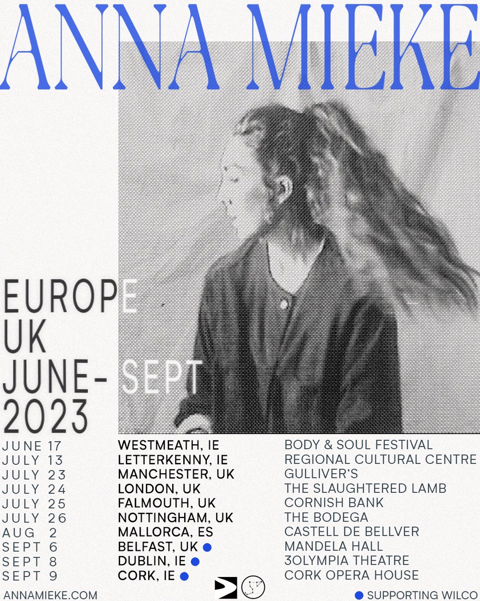 annamieke_'s tweet photo. A merry May to you. Some shows upcoming, including a miniature tour in the Land of Eng, a concert in a castle in Mallorca, and some supports with @Wilco ~ Come spend a summer eve with us somewhere along our route? Tickets (now on sale) in bio. https://t.co/eObhcBsTK5