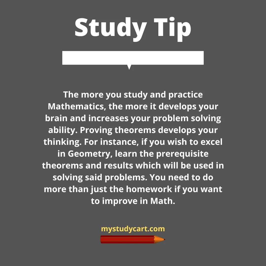 mystudycart's tweet photo. Math study tip.

#students #studytip #math #mathtips #mathstudytip #improvingmath #jeeaspirant https://t.co/KTuDnZAzQy