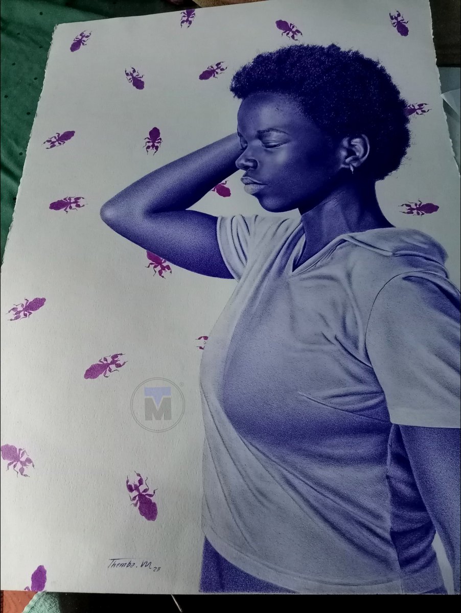 Done! 2023 💙🖤🤍

Ballpoint pen on paper.

#thembamkhangeliart #balancemakwedini #art #drawing #penart #pendrawing #blueink #inkart #inkdrawing #artgallery #artcollectors #africanart #africanartist #artist #portrait