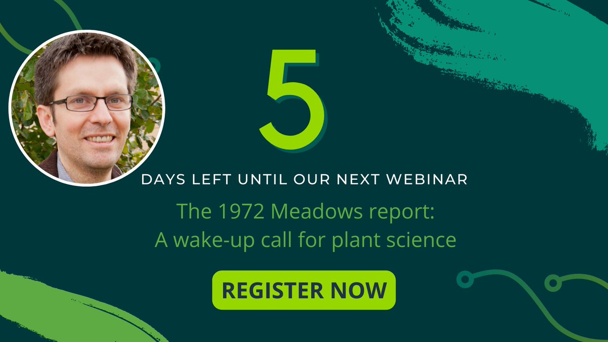 📢5 MORE DAYS! 

Olivier Hamant will discuss his new classics article, The 1972 Meadows report: A wake-up call for plant science.  

Tuesday 30th May 10:00AM BST | 11:00am CET  

REGISTER NOW >> bit.ly/3BydBH2 

#MeadowsReport #PlantSci

Article: bit.ly/41NzQ6C