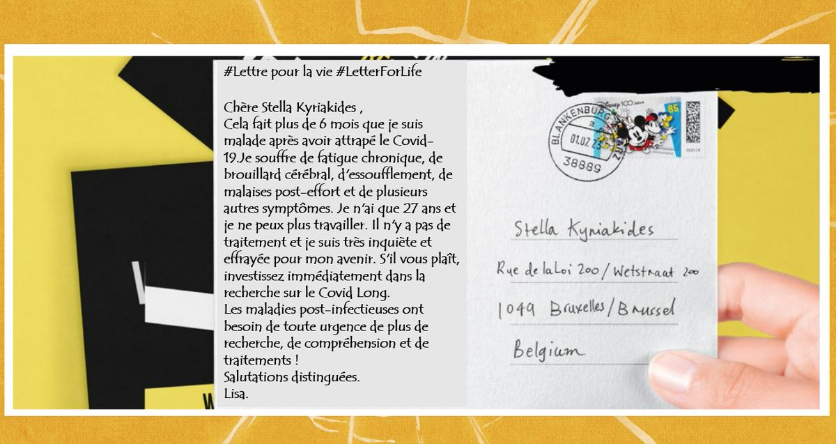 Bcp d'entre nous ne peuvent pas descendre dans la rue pour protester pour attirer l'attention sur la situation du #CovidLong!
🔴C'est pourquoi nous rejoignons @Not_Recovered
et d'autres organisations dans la campagne  
👉#LetterForLife 

 3 étapes pour participer🧵⬇️1/5 #ApresJ20