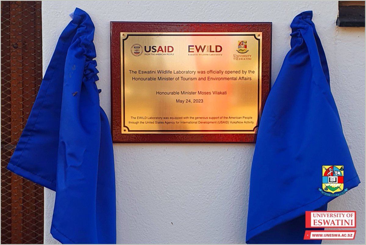 Exciting news for Eswatini's wildlife and livestock sector! The first national wildlife lab has opened at UNESWA thanks to a USAID grant. The lab will combat wildlife crime, offer research &amp; livestock management services, &amp; provide accurate identification of species &amp;  animals.