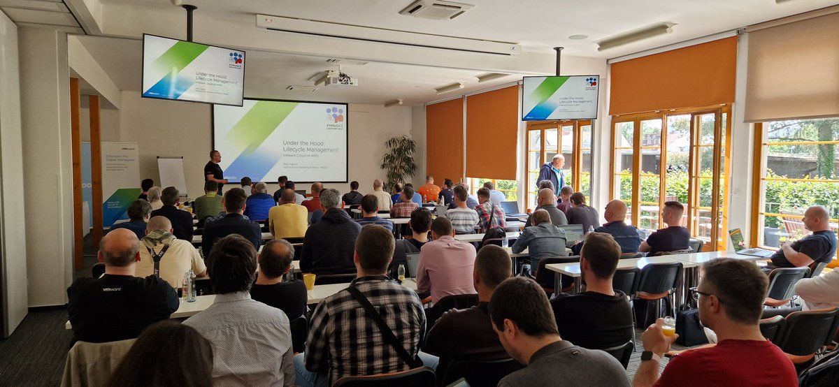 Zach_Josef's tweet image. @NHagoort on stage with his tech deep dive #VMwareAWS on #VMUGCZ.
#aws #vExpert #MyVMUG #VMware