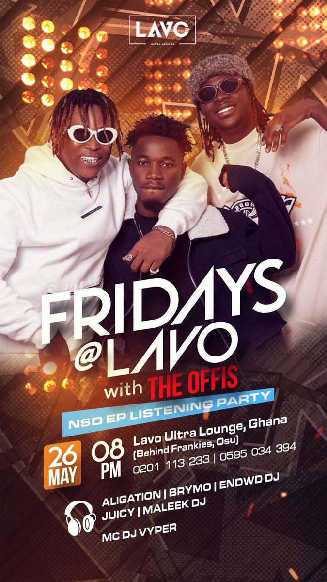 Pull up fam! Come hear chunes! ❤️🔥🙌
<a href="/offisent/">#NOSADDAYS EP</a> 🫶🏿
<a href="/Psykoworldwide/">WorldWide Killer</a> ❤️
<a href="/KoniBwoy/">BBIGKONI_nsd</a> ❤️
@Blanksxn_ ❤️🔥🔥🔥🔥🔥🔥🔥🔥
LAVO 🫶🏿