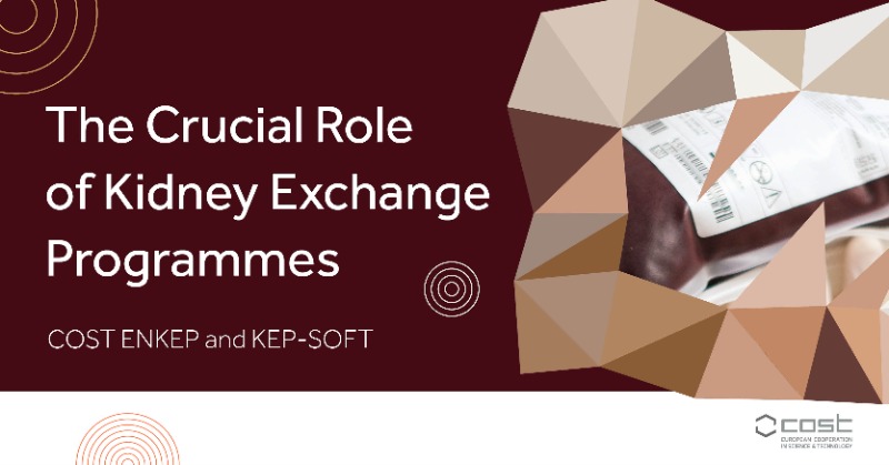 COSTprogramme's tweet photo. Kidney Exchange Programmes play a vital role in saving lives, providing a lifeline for patients with #RenalDisease. We hear from Prof David Manlove at @GlasgowCS to learn how COST Action ENCKEP &amp; #COST_CIGs KEP-SOFT helped increase opportunities for recipients awaiting a #kidney.