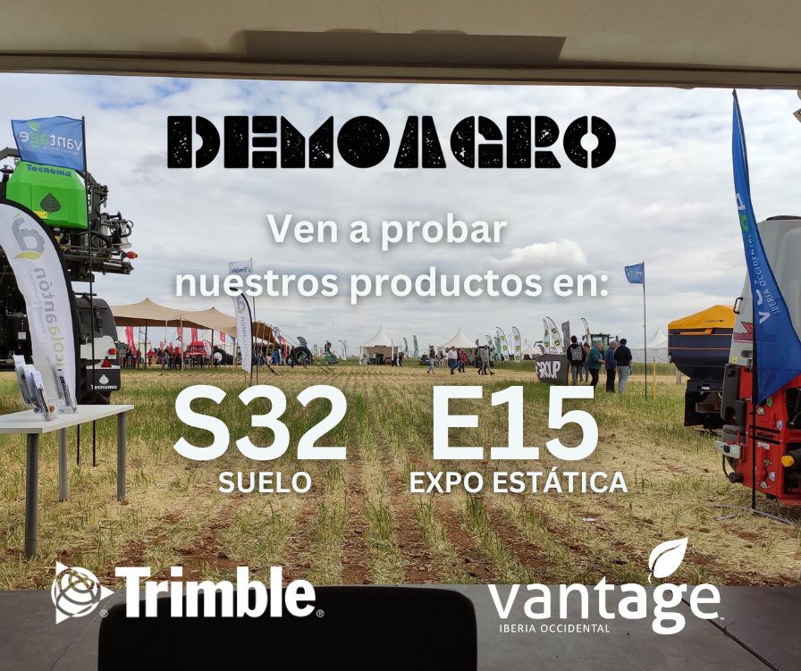 🚜¡Tercer y último día en <a href="/DEMOAGRO/">DEMOAGRO</a>!

🖲️No pierdas la oportunidad de visitarnos para que nuestros profesionales te resuelvan todas tus dudas y probar personalmente nuestros productos de <a href="/Trimble_Ag/">Trimble</a>

¡Te estamos esperando!
#Agricultura #AgriculturaEspañola #AgriculturadePrecisión