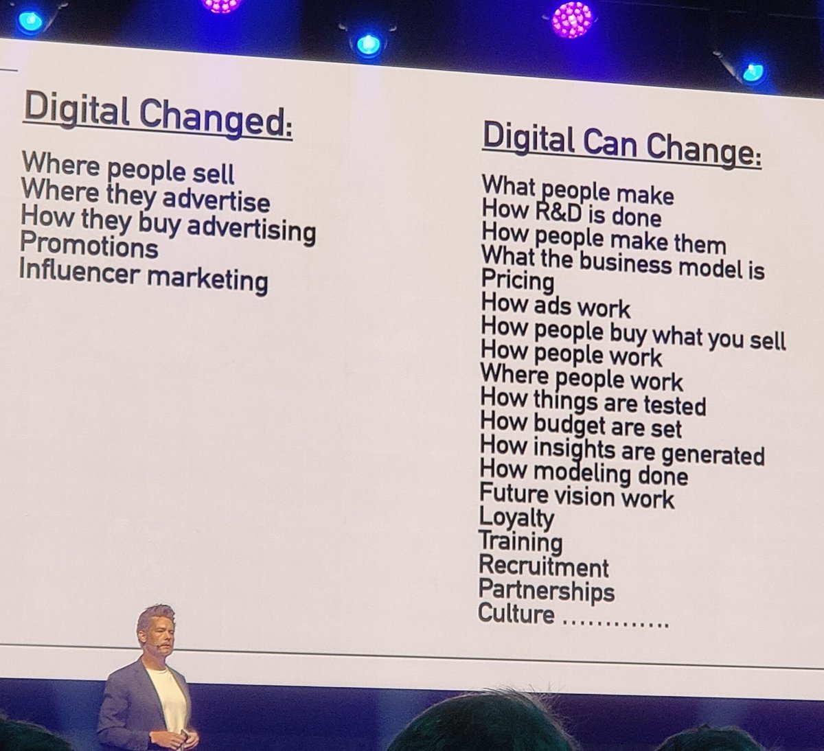 At #AntiConLX, and <a href="/tomfgoodwin/">Tom Goodwin</a> had some challenges for marketers in his opening keynote. Why don't we do more with digital? #KeepUpgrading