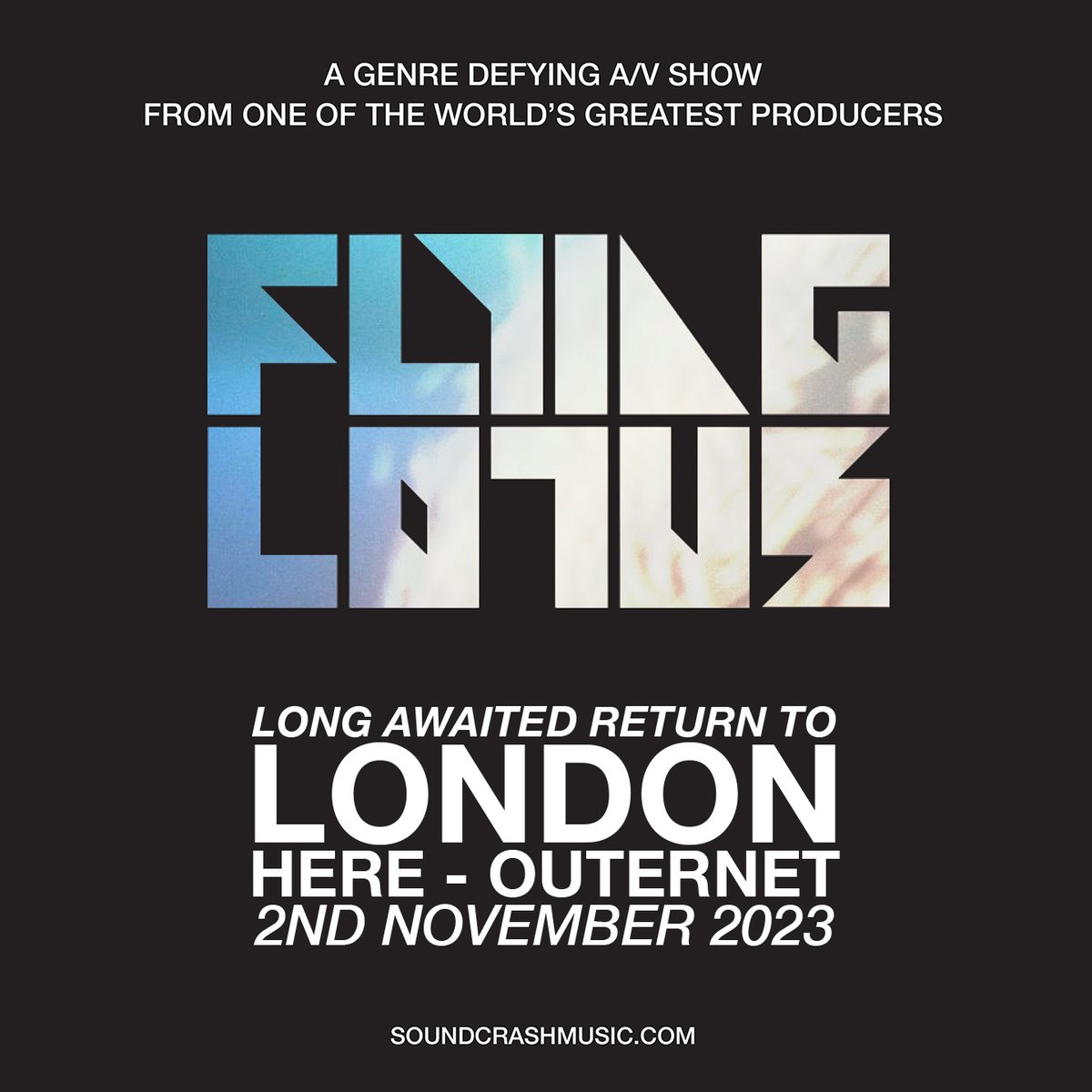 .@flyinglotus announces his return to London this November 🔥

Tickets on sale now
→ soundcrashmusic.com/show/flying-lo…