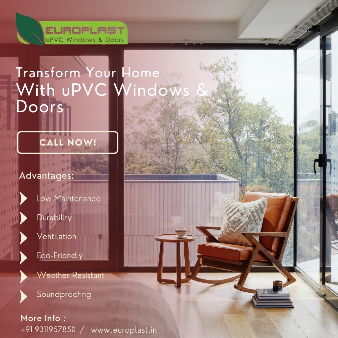 Europlast_'s tweet photo. Transform Your Home With uPVC Windows &amp; Doors
For more details visit https://t.co/9grutJLZP5 or contact us+91 9311957850.
#mosttrustedbrand #europlastwindows #europlastdoors #upvcwindows #upvcdoors #windows #upvc #upvcdoorsandwindows #soundproofwindows #europlast https://t.co/mhqaVKGb6x