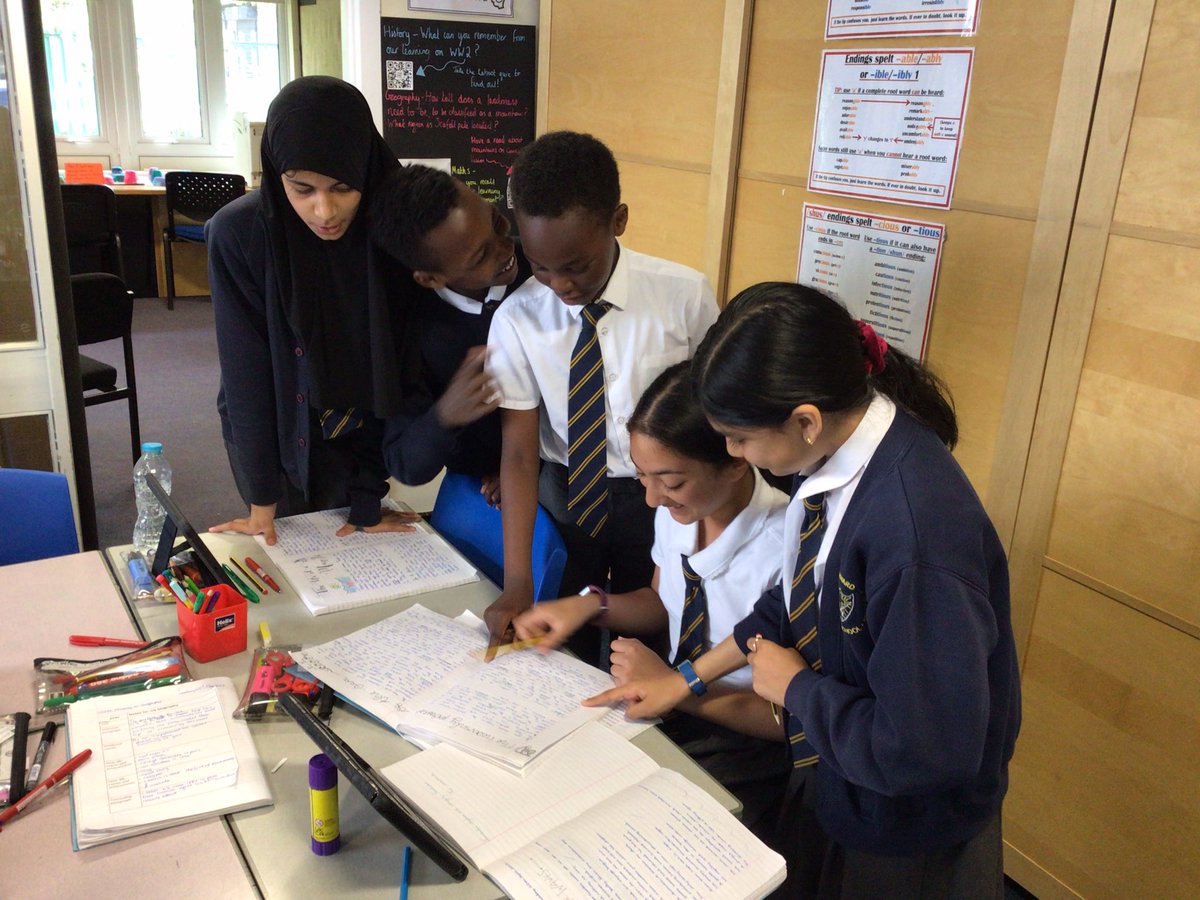 StPaulsBolton's tweet photo. Year 6 are providing peer feedback on our latest extended piece of writing - a biography all about Jacques Cousteau #manfish #stpaulsabenglish https://t.co/IwDfp2uVl9