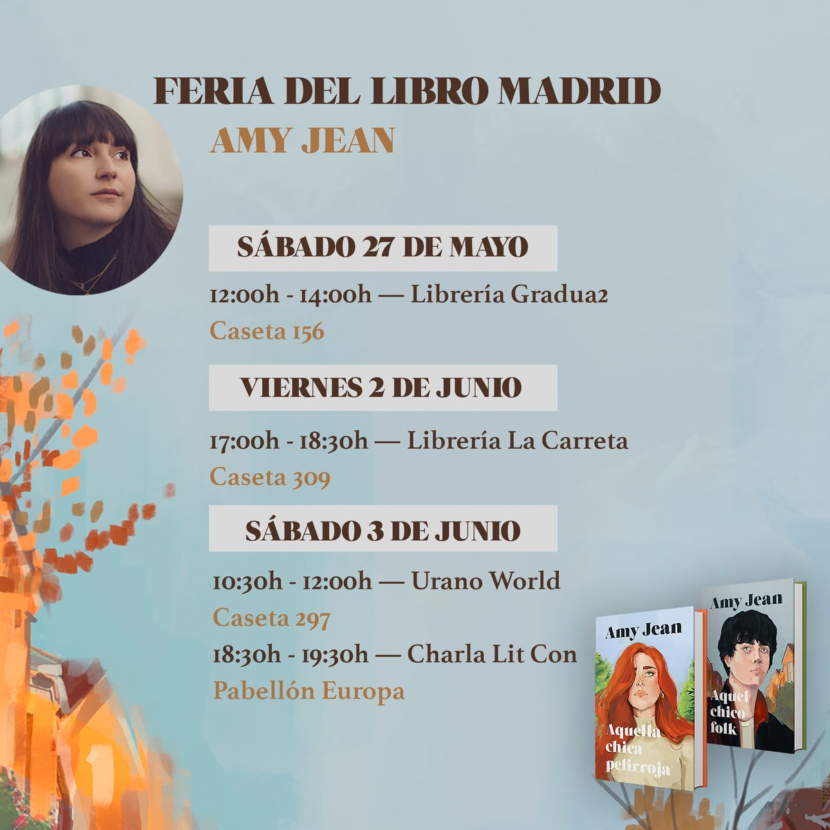 Os dejo por aquí las fechas de la FERIA DEL LIBRO DE MADRID✨🧡📚 ¡¡Qué ganas de veros!!😍